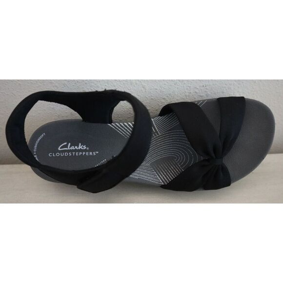 Clarks Cloudsteppers 26171739 Women's 8.5M Black Textile Arla Shore Sandals - Picture 6 of 10